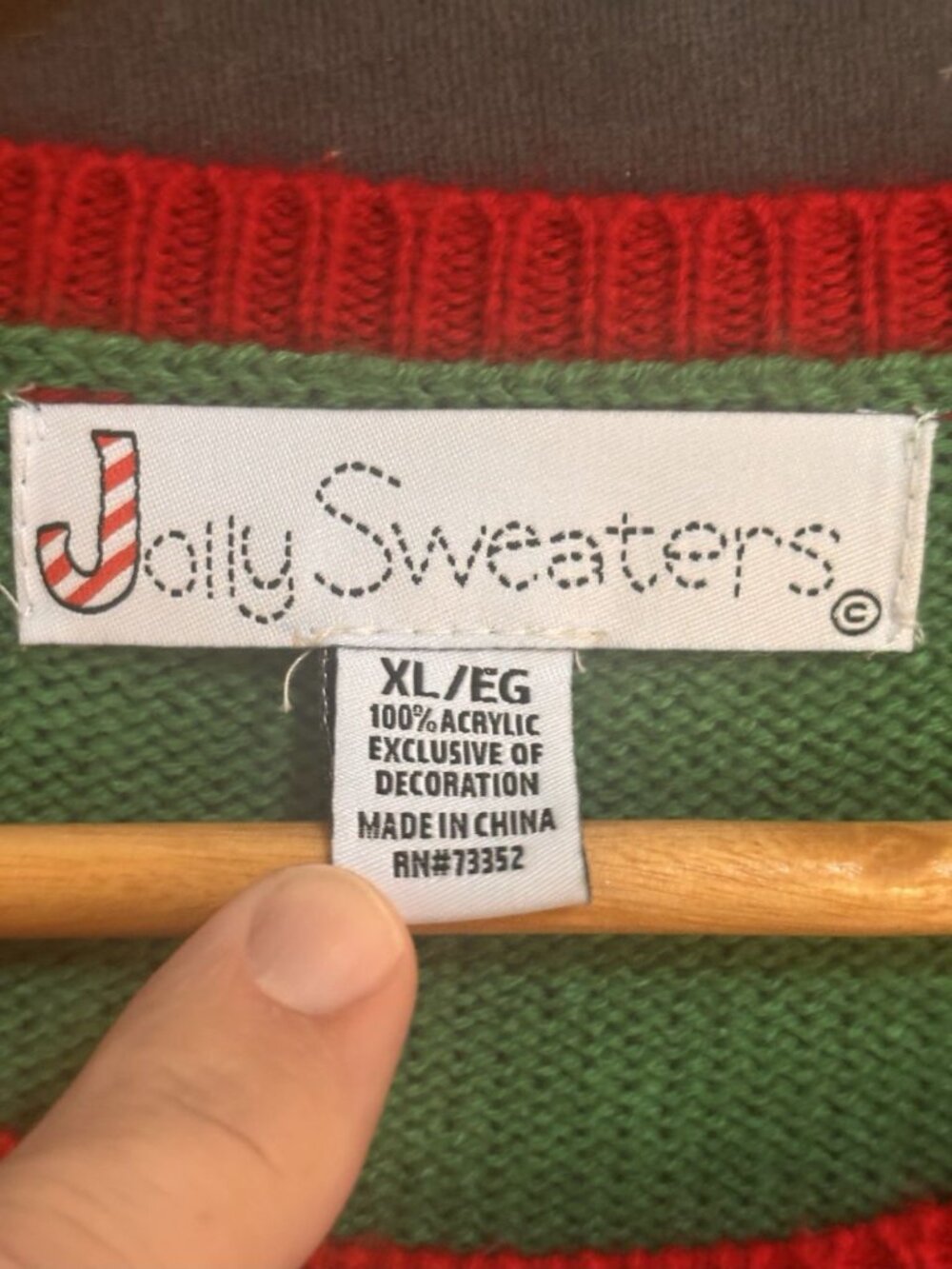 Jolly Sweaters XL Ugly Christmas Sweater Get Blitzed Reindeer Beer Green Red - Picture 7 of 9
